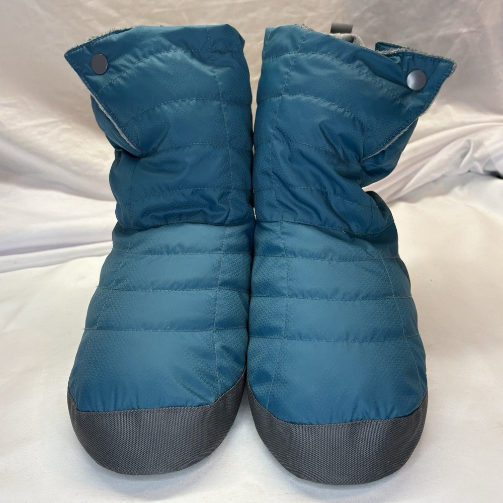 REI Duck Down Camp Slippers Women's Large Teal Puffer Booties Boots Camping